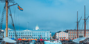 Helsingfors är en av hamnarna i regattan Tall Ships Races 2024